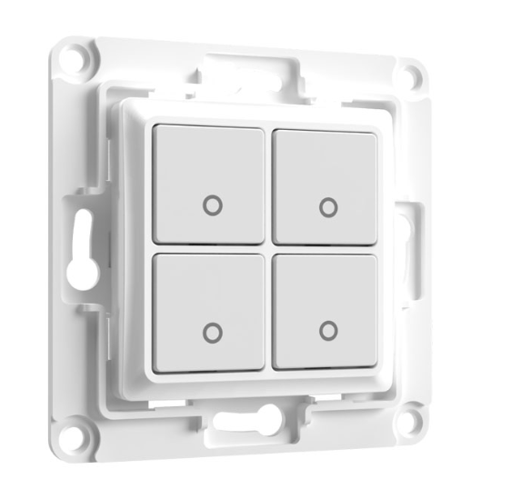 Shelly · Unterputz Zubehör · "Wall Switch 4" · Wandtaster · 4-fach · Weiß